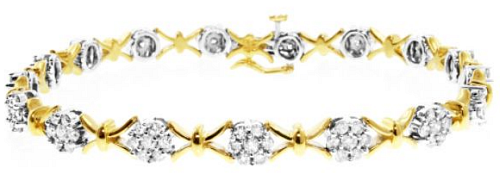 2 cttw Diamond Bracelet 14K Yellow Gold