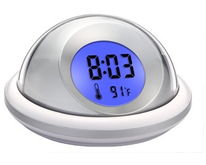 UFO 4-Port 2.0 USB Hub Alarm Clock with Date and Temperature