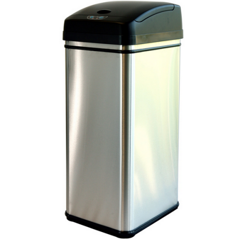 iTouchless 13-Gallon Deodorizer Filtered Stainless Steel Sensor Trash Can
