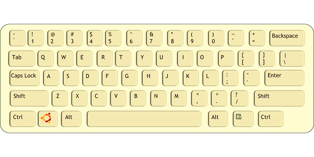 Qwerty keyboard typing