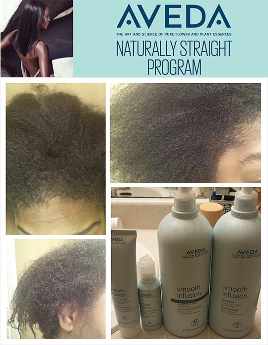 Aveda Smooth Infusion Naturally Straight Before and After