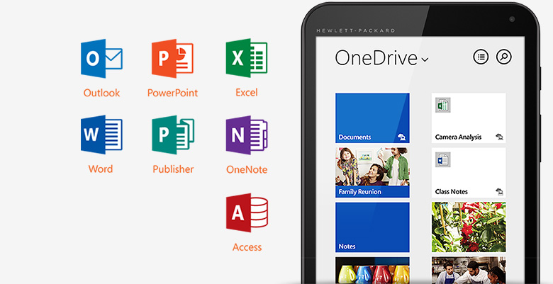 HP Stream 7 Microsoft OneDrive