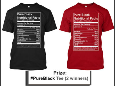 Happy Black History Month 2016: Enter To Win A Pure Black Nutritional Facts Tee!