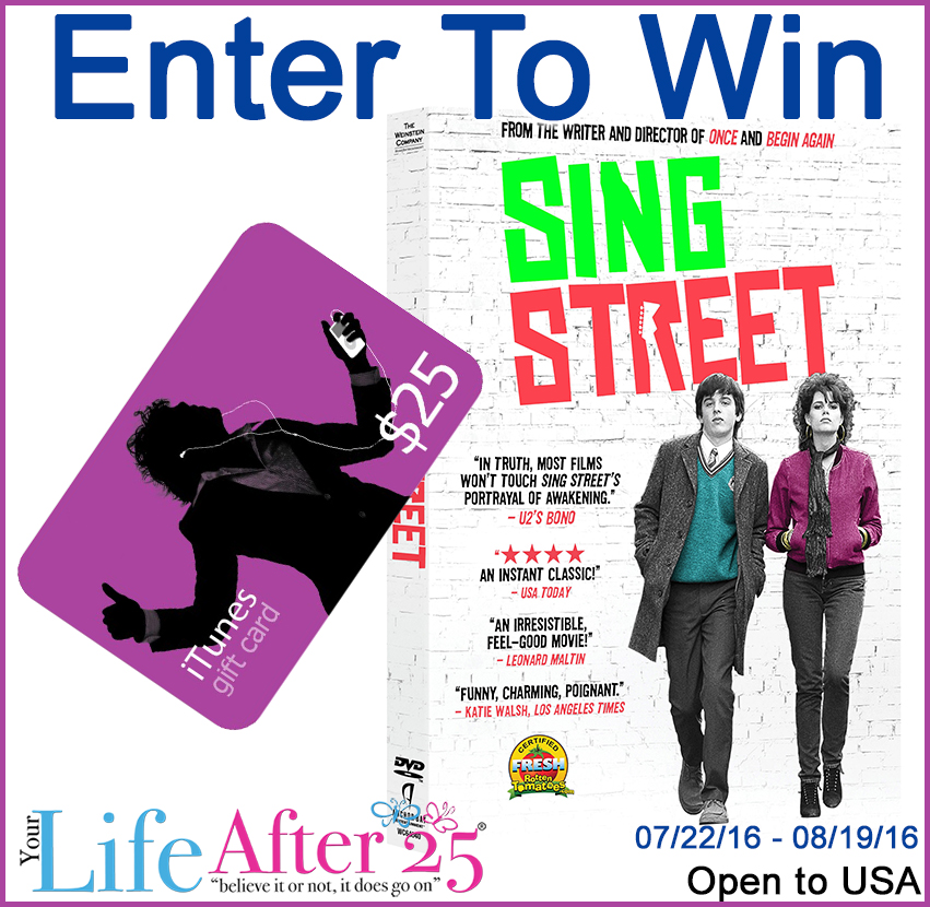 Enter To Win: Your Life After 25’s Sing Street DVD + iTunes GC Giveaway!