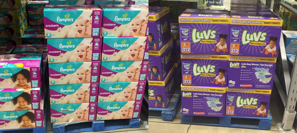 Pampers and Luvs at Sam's Club
